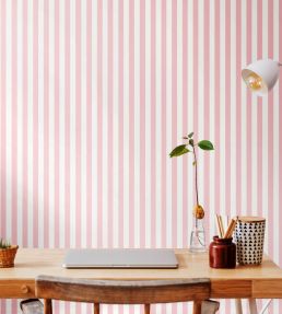 Candy Stripe Wallpaper by Ohpopsi Eggshell