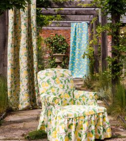 Capri Lemon Fabric by Barneby Gates Cream