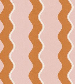 Cari Wave Fabric by Woodchip & Magnolia Gorse/Pink Cloud