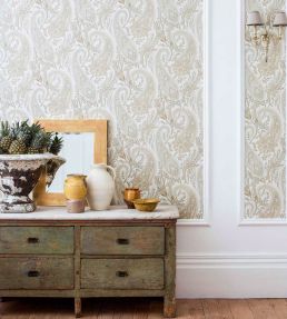 Cashmere Paisley Wallpaper by Sanderson Garden Green