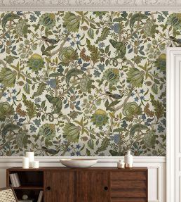 Chameleon Trail Wallpaper by Josephine Munsey Sage Green