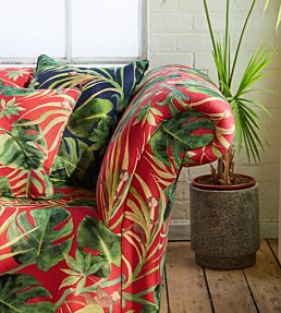 Monkey Business Fabric by Clarke & Clarke Rouge
