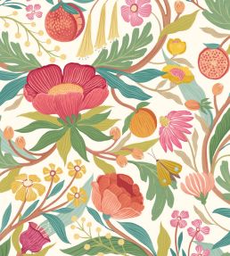 Clementine Wallpaper by Ohpopsi Lipstick & Olive