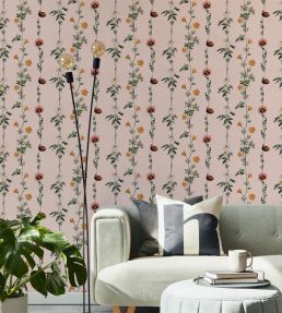 Climbing Flowers Wallpaper by Coordonne Pink