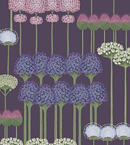 Allium Wallpaper by Cole & Son Mulberry & Heather on Violet