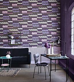 Allium Wallpaper by Cole & Son Mulberry & Heather on Violet