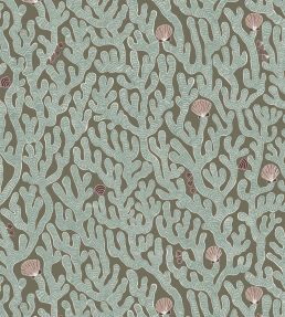 Coral Wallpaper by Josephine Munsey Osney Blue
