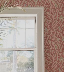 Coral Wallpaper by Josephine Munsey Red Toppings