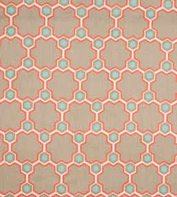 Cordoba Fabric by Vanderhurd Coral/Moonstone