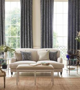 Courtney Damask Fabric by Sanderson Sepia