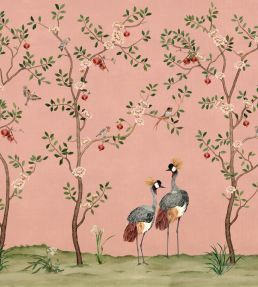 Crowned Crane Mural by Coordonne Rose