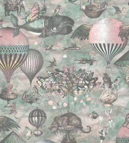 Curious Skies Wallpaper by Brand McKenzie Pink / Aqua