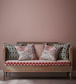 Dacca Pillow 22 x 22" by James Hare Red/Pink
