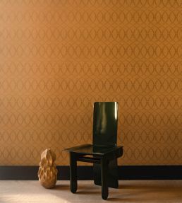 Daisy Chain Wallpaper by Vanderhurd Terracotta