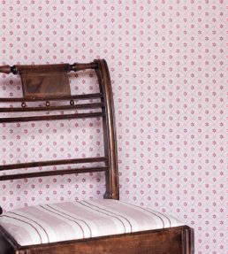 Daisy Scallops Wallpaper by Barneby Gates Red/Pink