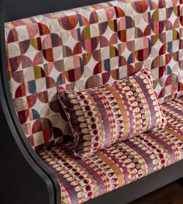 Orpheus Fabric by Clarke & Clarke Magenta/Peacock