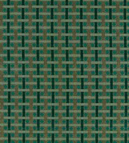 Diamond check Fabric by Zoffany Poison