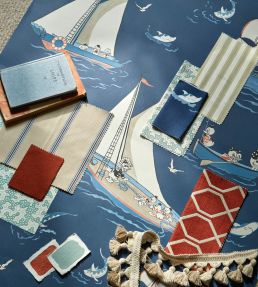 Donald Nautical Fabric by Sanderson Night Fishing