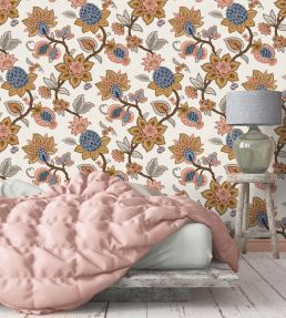Doris Jacobean Wallpaper by Woodchip & Magnolia Turmeric