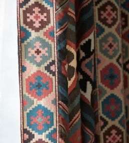 Dorothy's Kilim Fabric by Morris & Co Barbed Berry/Indigo