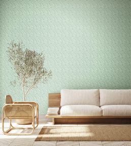 Dotty Leaf Wallpaper by Ohpopsi Seafoam