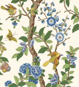 Eldon Wallpaper by GP & J Baker Green/Blue