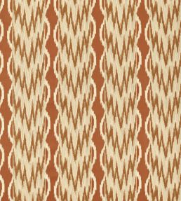 Embroidered Ikat Stripe Fabric by Zoffany Amber