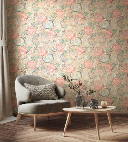 Emily Rose Wallpaper by Ohpopsi Soft Flamingo