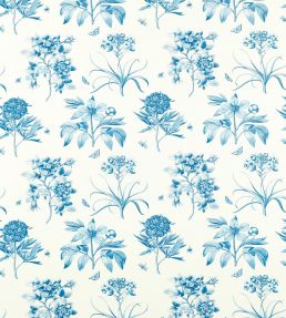 Etchings & Roses Fabric by Sanderson China/Blue