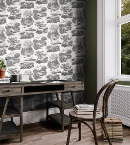 Eve Toile Wallpaper by Ohpopsi Noir