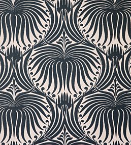 Lotus Wallpaper by Farrow & Ball Setting Plaster/Off Black