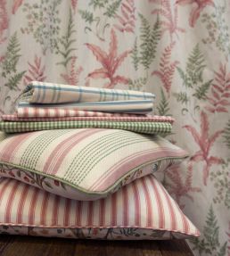 Purbeck Stripe Fabric by Baker Lifestyle Pink/Green
