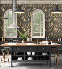 Ferns Wallpaper by GP & J Baker Charcoal