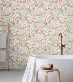Flora Wallpaper by Ohpopsi Midnight Blush