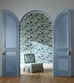 Flores Wallpaper by Harlequin Cornflower/First Light/Denim
