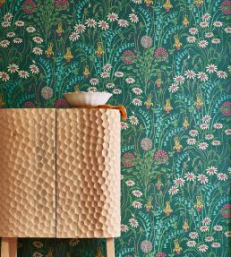 Flower Meadow Wallpaper by 1838 Wallcoverings Forest