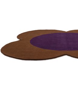 Orla Kiely Flower Spot rug Chestnut/Violet 158401150001 Chestnut/Violet