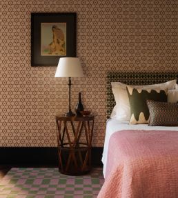 Flower Stencil Wallpaper by Vanderhurd Sandstone