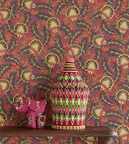 Flowers of Africa Wallpaper by Eijffinger Red