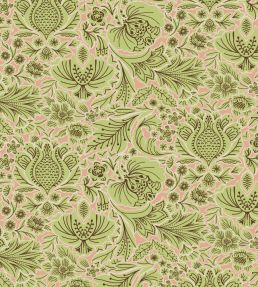 Folk Floral Fabric by Parker & Jules Pistachio