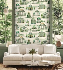 Follies Wallpaper by Mulberry Home Ebony