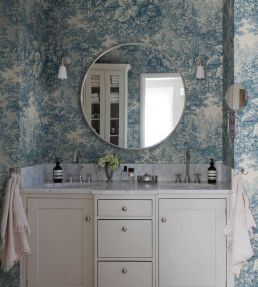 Forest Toile Mural by Sandberg Blue