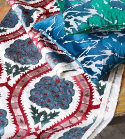 French Marble Velvet Fabric by Zoffany Serpentine