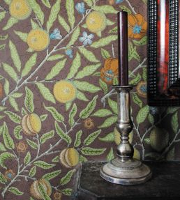 Fruit Wallpaper by Morris & Co Chocolate