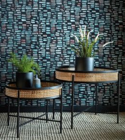 Fusion Flock Wallpaper by 1838 Wallcoverings Mineral