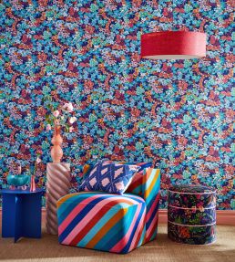 Garden Terrace Fabric by Harlequin Ruby/Rose