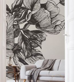 Giant Peonies Mural by Coordonne Ink