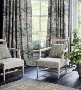 Ramayana Fabric by GP & J Baker Red/Blue