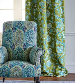 Kelway Fabric by GP & J Baker Moss/Teal