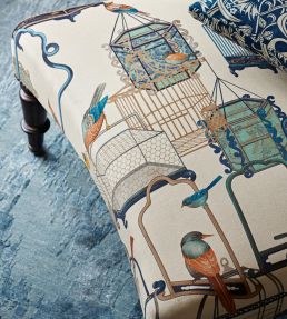 Menagerie Velvet Fabric by GP & J Baker Parchment